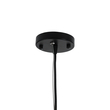 GloboStar® LILY 01561 Vintage Κρεμαστό Φωτιστικό Πλέγμα Μονόφωτο 1 x E27 IP20 Μαύρο Μέταλλο με Λευκό Ύφασμα - Μ90 x Π90 x Υ20cm