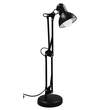 GloboStar® DESK BLACK 01538 Μοντέρνο Επιτραπέζιο Φωτιστικό Γραφείου Μονόφωτο Μεταλλικό Μαύρο Λευκό Φ12 x Υ67cm