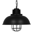 GloboStar® HARROW 01571 Vintage Κρεμαστό Φωτιστικό Καμπάνα Μονόφωτο 1 x E27 IP20 Μαύρο Μέταλλο - Μ33 x Π33 x Υ32cm