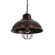 GloboStar® HARROW 01572 Vintage Κρεμαστό Φωτιστικό Kαμπάνα Μονόφωτο 1 x E27 IP20 Χάλκινο Μέταλλο - Μ33 x Π33 x Υ26cm