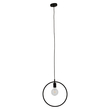 GloboStar® OMICRON 01578 Μοντέρνο Κρεμαστό Φωτιστικό Ανάρτηση Μονόφωτο 1 x E27 IP20 Μαύρο Μέταλλο - Μ33 x Π4 x Υ33cm