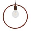 GloboStar® OMICRON 01579 Μοντέρνο Κρεμαστό Φωτιστικό Ανάρτηση Μονόφωτο 1 x E27 IP20 Χάλκινο Μέταλλο - Μ33 x Π4 x Υ33cm
