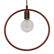 GloboStar® OMICRON 01579 Μοντέρνο Κρεμαστό Φωτιστικό Ανάρτηση Μονόφωτο 1 x E27 IP20 Χάλκινο Μέταλλο - Μ33 x Π4 x Υ33cm