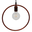 GloboStar® OMICRON 01579 Μοντέρνο Κρεμαστό Φωτιστικό Ανάρτηση Μονόφωτο 1 x E27 IP20 Χάλκινο Μέταλλο - Μ33 x Π4 x Υ33cm