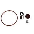 GloboStar® OMICRON 01579 Μοντέρνο Κρεμαστό Φωτιστικό Ανάρτηση Μονόφωτο 1 x E27 IP20 Χάλκινο Μέταλλο - Μ33 x Π4 x Υ33cm