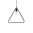GloboStar® DELTA 01580 Μοντέρνο Κρεμαστό Φωτιστικό Ανάρτηση Μονόφωτο 1 x E27 IP20 Μαύρο Μέταλλο - Μ37 x Π4 x Υ33cm