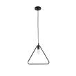 GloboStar® DELTA 01580 Μοντέρνο Κρεμαστό Φωτιστικό Ανάρτηση Μονόφωτο 1 x E27 IP20 Μαύρο Μέταλλο - Μ37 x Π4 x Υ33cm