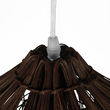 GloboStar® CHEOPE 01600 Boho Κρεμαστό Φωτιστικό Πλέγμα Μονόφωτο 1 x E27 IP20 Καφέ Ξύλο με Καφέ Rattan - Μ50 x Π50 x Y30cm