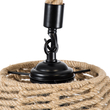 GloboStar® DOGMA 01609 Boho Κρεμαστό Φωτιστικό Καμπάνα Μονόφωτο 1 x E27 IP20 Μπεζ Σχοινί - Μ38 x Π38 x Y28cm