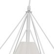 GloboStar® KAIRI 01619 Μοντέρνο Κρεμαστό Φωτιστικό Πλέγμα Μονόφωτο 1 x E27 IP20 Λευκό Μέταλλο με Λευκό Ύφασμα - Μ38 x Π38 x Υ39cm