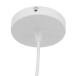 GloboStar® KAIRI 01619 Μοντέρνο Κρεμαστό Φωτιστικό Πλέγμα Μονόφωτο 1 x E27 IP20 Λευκό Μέταλλο με Λευκό Ύφασμα - Μ38 x Π38 x Υ39cm