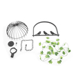 GloboStar® NEST 01640 Vintage Κρεμαστό Φωτιστικό Φιγούρα Μονόφωτο 1 x E27 IP20 Μαύρο Μέταλλο με Πράσινο Πλαστικό - Μ48 x Π38 x Y40cm