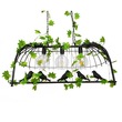 GloboStar® NEST 01646 Vintage Κρεμαστό Φωτιστικό Φιγούρα Τρίφωτο 3 x E27 IP20 Μαύρο Μέταλλο με Πράσινο Πλαστικό - Μ85.5 x Π37.5 x Y38cm