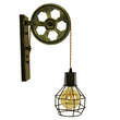 GloboStar® RYDON 01659 Vintage Επιτοίχιο Φωτιστικό Απλίκα Μονόφωτο 1 x E27 IP20 Μπρούτζινο Μέταλλο - Μ15 x Π24 x Y70cm