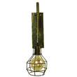 GloboStar® RYDON 01659 Vintage Επιτοίχιο Φωτιστικό Απλίκα Μονόφωτο 1 x E27 IP20 Μπρούτζινο Μέταλλο - Μ15 x Π24 x Y70cm