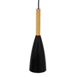 GloboStar® DILLON 00877 Μοντέρνο Κρεμαστό Φωτιστικό Καμπάνα Μονόφωτο 1 x E27 IP20 Μαύρο Μέταλλο - Μ11 x Π11 x Υ36cm