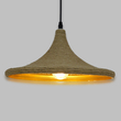 GloboStar® SHANGHAI ROPE 00917 Boho Κρεμαστό Φωτιστικό Καμπάνα Μονόφωτο 1 x E27 IP20 Μπεζ Σχοινί - Μ37 x Π37 x Υ20cm
