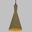 GloboStar® SHANGHAI ROPE 00918 Boho Κρεμαστό Φωτιστικό Καμπάνα Μονόφωτο 1 x E27 IP20 Μπεζ Σχοινί - Μ20 x Π20 x Υ39cm