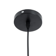 GloboStar® CARTER 00961 Μοντέρνο Κρεμαστό Φωτιστικό Πλέγμα Μονόφωτο 1 x E27 IP20 Μαύρο Μέταλλο με Μπεζ Σχοινί - Μ32 x Π32 x Υ25cm