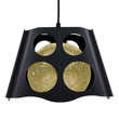 GloboStar® CARTER 00962 Μοντέρνο Κρεμαστό Φωτιστικό Πλέγμα Μονόφωτο 1 x E27 IP20 Μαύρο Μέταλλο με Μπεζ Σχοινί - Μ28 x Π28 x Υ22cm