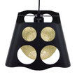 GloboStar® CARTER 00962 Μοντέρνο Κρεμαστό Φωτιστικό Πλέγμα Μονόφωτο 1 x E27 IP20 Μαύρο Μέταλλο με Μπεζ Σχοινί - Μ28 x Π28 x Υ22cm