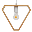 GloboStar® ELISE 01430 Μοντέρνο Κρεμαστό Φωτιστικό Οροφής Μονόφωτο 1 x E27 IP20 Μπεζ Ξύλο - Μ29 x Π8 x Υ28cm