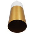 GloboStar® PALAZZO 01524 Μοντέρνο Κρεμαστό Φωτιστικό Καμπάνα Μονόφωτο 1 x E27 IP20 Λευκό & Χρυσό Μέταλλο - Μ14 x Π14 x Υ34cm