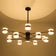 GloboStar® ORNATE 01553 Φωτιστικό Οροφής LED 104W lm ° AC 220-240V IP20 Φυσικό Λευκό 4500k Μαύρο & Χάλκινο Μέταλλο με Λευκό Πλαστικό - Μ65 x Π65 x Υ70cm - 2 Xρόνια Εγγύηση