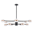 GloboStar® ORNATE 01553 Φωτιστικό Οροφής LED 104W lm ° AC 220-240V IP20 Φυσικό Λευκό 4500k Μαύρο & Χάλκινο Μέταλλο με Λευκό Πλαστικό - Μ65 x Π65 x Υ70cm - 2 Xρόνια Εγγύηση