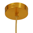 GloboStar® HUDSON 01555 Μοντέρνο Κρεμαστό Φωτιστικό Μπάλα Μονόφωτο 1 x E27 IP20 Λευκό Πλαστικό & Χρυσό Μέταλλο - Μ30 x Π30 x Υ34cm