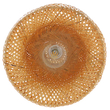 GloboStar® SAN TROPEZ 01626 Boho Κρεμαστό Φωτιστικό Πλέγμα Μονόφωτο 1 x E27 IP20 Μπεζ Ξύλο - Μ38 x Π38 x Υ22cm