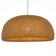 GloboStar® SAN TROPEZ 01627 Boho Κρεμαστό Φωτιστικό Πλέγμα Μονόφωτο 1 x E27 IP20 Μπεζ Ξύλο - Μ60 x Π60 x Υ29cm