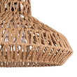 GloboStar® JENSON 00910 Boho Κρεμαστό Φωτιστικό Πλέγμα Μονόφωτο 1 x E27 IP20 Μπεζ Σχοινί - Μ38 x Π38 x Υ24cm