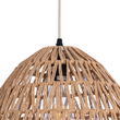 GloboStar® JENSON 00911 Boho Κρεμαστό Φωτιστικό Πλέγμα Μονόφωτο 1 x E27 IP20 Μπεζ Σχοινί - Μ36 x Π36 x Y30cm