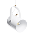 GloboStar® HAZEL 00924 Μοντέρνο Κρεμαστό Φωτιστικό Ανάρτηση Μονόφωτο 1 x E27 IP20 Λευκό & Χρυσό Μέταλλο - Μ12 x Π12 x Υ27cm