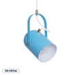 GloboStar® HAZEL 00927 Μοντέρνο Κρεμαστό Φωτιστικό Ανάρτηση Μονόφωτο 1 x E27 IP20 Μπλε, Άσπρο & Χρυσό Μέταλλο - Μ12 x Π12 x Υ27cm