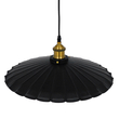 GloboStar® MARGI 00982 Vintage Κρεμαστό Φωτιστικό Καμπάνα Μονόφωτο 1 x E27 IP20 Μαύρο & Χρυσό Μέταλλο - Μ40 x Π40 x Y15cm