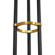GloboStar® VELVET 00994 Μοντέρνο Φωτιστικό Οροφής Πλέγμα Πολύφωτο 6 x G9 IP20 Μαύρο & Χρυσό Μέταλλο με Λευκό Γυαλί - Μ80 x Π80 x Υ85cm