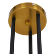 GloboStar® VELVET 00994 Μοντέρνο Φωτιστικό Οροφής Πλέγμα Πολύφωτο 6 x G9 IP20 Μαύρο & Χρυσό Μέταλλο με Λευκό Γυαλί - Μ80 x Π80 x Υ85cm