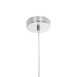GloboStar® HARPER 01510 Μοντέρνο Κρεμαστό Φωτιστικό Μπάλα Μονόφωτο 1 x E27 IP20 Διάφανο Γυαλί με Ασημί Μέταλλο - Μ25 x Π25 x Υ30cm