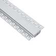 GloboStar® PLASTERBOARD-PROFILE 70819-2M Προφίλ Αλουμινίου - Βάση & Ψύκτρα Ταινίας LED με Λευκό Γαλακτερό Κάλυμμα - Χωνευτή Χρήση σε Γυψοσανίδα - Trimless - Πατητό Κάλυμμα - Ασημί - 2 Μέτρα - Πακέτο 5 Τεμαχίων - Μ200 x Π6.7 x Υ1.4cm