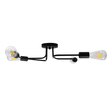 GloboStar® LIBERTA 00838 Μοντέρνο Φωτιστικό Οροφής Πλέγμα Πολύφωτο 4 x E27 IP20 Μαύρο Μέταλλο - Μ44.5 x Π44.5 x Υ12cm