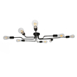 GloboStar® LIBERTA 00840 Μοντέρνο Φωτιστικό Οροφής Πλέγμα Πολύφωτο 8 x E27 IP20 Μαύρο Μέταλλο - Μ102 x Π72 x Υ10.5cm