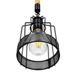GloboStar® MASON 00881 Vintage Κρεμαστό Φωτιστικό Ανάρτηση Μονόφωτο 1 x E27 IP20 Μαύρο Μέταλλο με Μπεζ Σχοινί - Μ15 x Π15 x Υ24cm