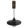 GloboStar® JONAS 00882 Vintage Επιτοίχιο Φωτιστικό Απλίκα Μονόφωτο 1 x E27 IP20 Καφέ Ξύλο με Μαύρο Μέταλλο - Μ26 x Π50 x Υ50cm