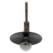 GloboStar® JONAS 00882 Vintage Επιτοίχιο Φωτιστικό Απλίκα Μονόφωτο 1 x E27 IP20 Καφέ Ξύλο με Μαύρο Μέταλλο - Μ26 x Π50 x Υ50cm