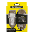 Globostar® 79503 Μπλε Φορτιστής Αυτοκινήτου DC 12-24V με 3 Εξόδους USB DC 5V Max 3.1A 20W και Καλώδιο USB σε Type-C