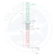 GloboStar® 79632 Χωνευτό Πτυσσόμενο Πολύμπριζο με 5 Πρίζες Ασφαλείας EU Σούκο AC 230V Max 5000W & 2 Εξόδους USB DC 5V Max 3A 18W & Ενσωματωμένο Διακόπτη Οn/Off