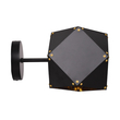 GloboStar® WELLES 00794 Μοντέρνο Επιτοίχιο Φωτιστικό Απλίκα Μονόφωτο 1 x E27 IP20 Μαύρο & Χρυσό Μέταλλο - Μ17 x Π28 x Υ17cm