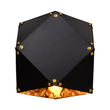 GloboStar® WELLES 00794 Μοντέρνο Επιτοίχιο Φωτιστικό Απλίκα Μονόφωτο 1 x E27 IP20 Μαύρο & Χρυσό Μέταλλο - Μ17 x Π28 x Υ17cm